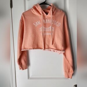 Cropped San Francisco Ca. Pullover Hoodie Size Large